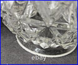 Vintage Hanging Double Pendant Pineapple Diamond Cut Glass Light Swag Chain MCM