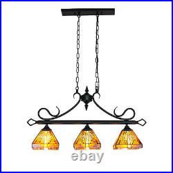 Vintage Hanging Lamp Tiffany Style Stained Glass Light Ceiling Pendant Fixture