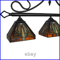 Vintage Hanging Lamp Tiffany Style Stained Glass Light Ceiling Pendant Fixture