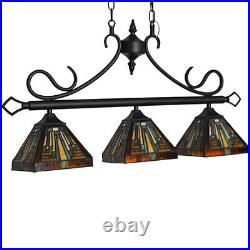 Vintage Hanging Lamp Tiffany Style Stained Glass Light Ceiling Pendant Fixture