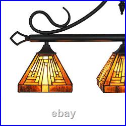 Vintage Hanging Lamp Tiffany Style Stained Glass Light Fixture Ceiling Pendant