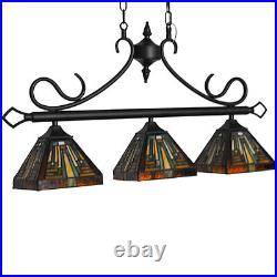 Vintage Hanging Lamp Tiffany Style Stained Glass Light Fixture Ceiling Pendant