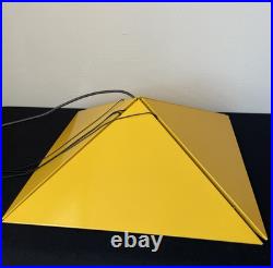 Vintage Hanging Lamp by Rodney Kinsman for Bieffeplast Postmodern Italy yellow