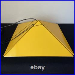 Vintage Hanging Lamp by Rodney Kinsman for Bieffeplast Postmodern Italy yellow