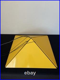 Vintage Hanging Lamp by Rodney Kinsman for Bieffeplast Postmodern Italy yellow