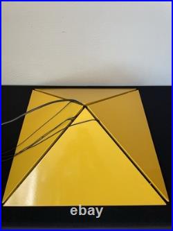 Vintage Hanging Lamp by Rodney Kinsman for Bieffeplast Postmodern Italy yellow
