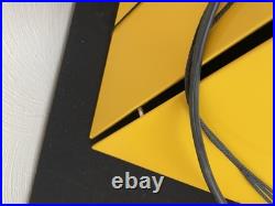 Vintage Hanging Lamp by Rodney Kinsman for Bieffeplast Postmodern Italy yellow