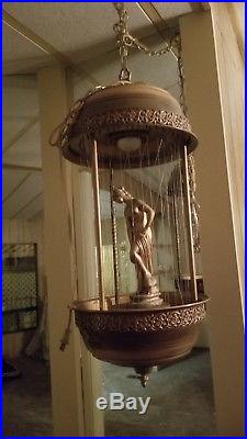 Vintage Hanging Mineral Oil Greek Goddess Rain Lamp