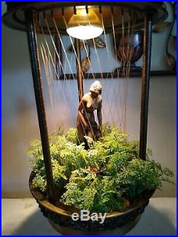 Vintage Hanging Mineral Oil Rain Lamp 30 Nude Greek Goddess Johnson Industries