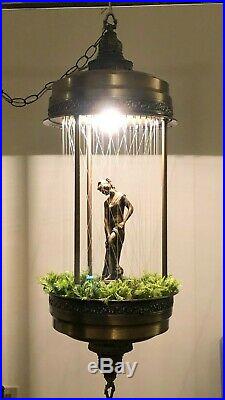 Vintage Hanging Mineral Oil Rain Lamp 36 Semi-Nude Goddess Johnson Ind