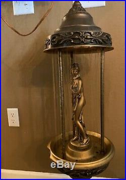 Vintage Hanging Mineral Oil Rain Lamp Creators Inc. 30 Nude Greek Goddesses