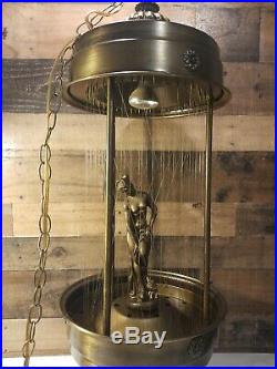 Vintage Hanging Mineral Oil Rain Motion Lamp Nude Greek Goddess Lady