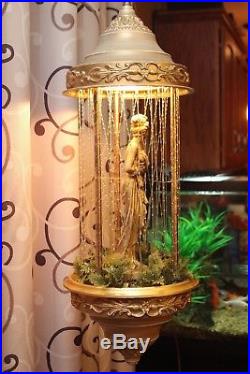 Vintage-Hanging-Mineral-Oil-Rain-Motion-Lamp-Nude-Greek-Goddess-Lady