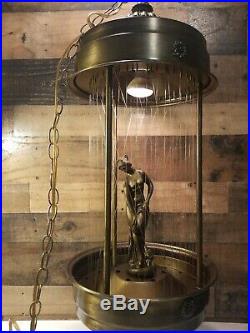 Vintage Hanging Mineral Oil Rain Motion Lamp Nude Greek Goddess Lady