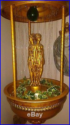 Vintage Hanging Oil Rain Lamp 3 Goddesses/Graces