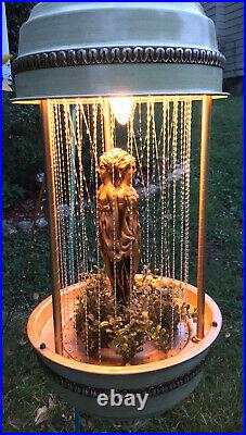 Vintage Hanging Oil Rain Lamp 3 Greek Goddess Swag Lamp Large 36 X 14 Working