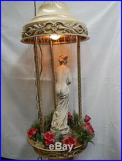 Vintage Hanging Oil Rain Lamp Light Goddess 32 inch, motor runs
