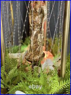 Vintage Hanging Oil Rain Lamp Motion Nude Lady Goddess 1970s (metal) 30