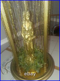 Vintage Hanging Oil Rain Lamp Motion Nude Lady Greek Goddess Retro 1970s 30, EUC