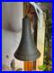 Vintage Hanging Pendant Lamp Dark Blue and Brown Brass Patina Effect Bell Shape