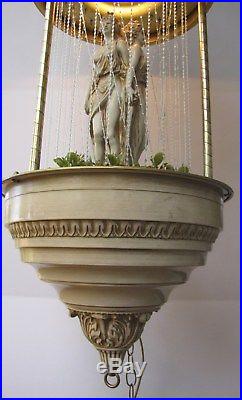 Vintage Hanging Rain Lamp Oil Triple Goddess 38 Inches