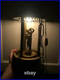 Vintage Hanging Rain Mineral Oil Lamp Greek Goddess Plastic Light 17 Inch