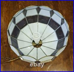 Vintage Hanging Stained Glass Tiffany Lamp