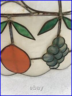 Vintage Hanging Stained Glass Tiffany Style See Description OOAK