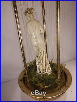 Vintage Hanging Swag 60s 70s Large Rain Mineral Oil Lamp Nude Goddess Pillar