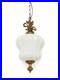 Vintage Hanging Swag Lamp HollyWood Regency Iridescent Glass Pendant Lamp