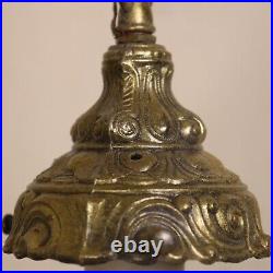 Vintage Hanging Twin Crackled Glass Globe Brass Hanging Swag Lamp Light Fixture