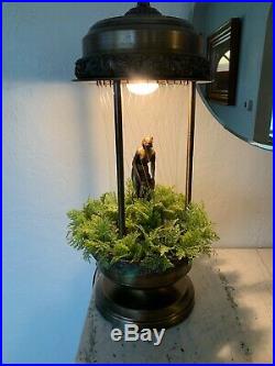 Vintage Hanging or table Mineral Oil Rain Lamp Nude Greek Goddess Lady