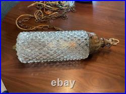 Vintage Hollywood Regency Cut Glass Swag Lamp with new wiring