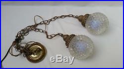 Vintage Hollywood Regency Double Hanging Swag Lamps, 6 x 10