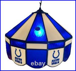 Vintage Indianapolis Colts Tiffany Style Hanging Swag Lamp Light Bar, Man Cave