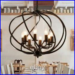 Vintage Industrial Candle Chandelier Ceiling Light Pendant Lamp Hanging Fixture