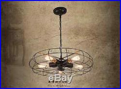 Vintage Industrial Fan Shape Pendant Hanging E27 Light Ceiling Lamp Chandelier