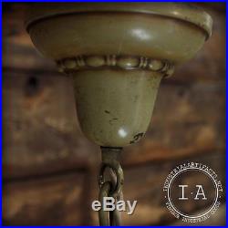 Vintage Industrial Hanging Church Stairwell Stairway Pendant Lamp Chandelier