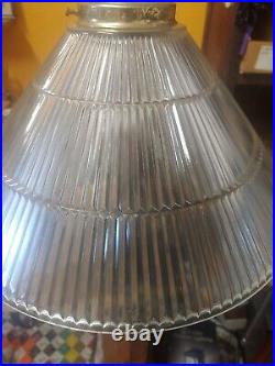 Vintage Industrial Holophane Hanging Pendant Lamp