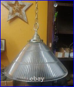 Vintage Industrial Holophane Hanging Pendant Lamp