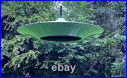 Vintage Industrial Modern Space Age Atomic Flying Saucer Hanging Ceiling Lamp