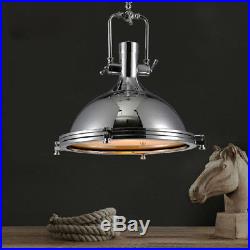 Vintage Industrial Pendant Light Dome Metal Hanging Kitchen Fixture Antique Lamp