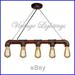 Vintage Industrial Retro Style Pendant Lamp Hanging Light Modern Chandelier 90cm