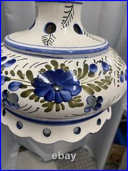 Vintage Italian Tuscan Country Decor Ceramic Pottery Hanging Pendant Light Lamp
