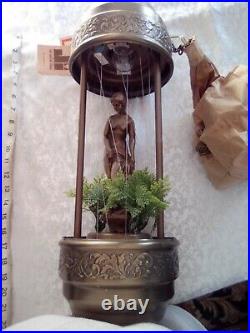 Vintage Johnson Industries Goddess Statue Oil Rain Hanging Lamp New in Box