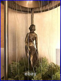 Vintage Johnson Industries MCM Hanging Oil Rain Lamp Nude Lady Greek Goddess