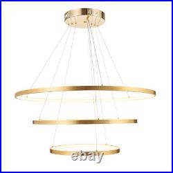 Vintage LED Chandelier Pendant Light Modern Hanging Lamp Ceiling Fixture 3 Ring