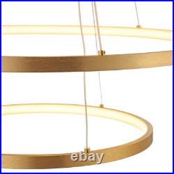 Vintage LED Chandelier Pendant Light Modern Hanging Lamp Ceiling Fixture 3 Ring