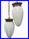 Vintage L&L WMC 2-Light Tiered Chandelier Hollywood Regency Satin Glass #8688