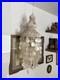 Vintage Large Capiz Shell Chandelier with Swag and Boho Style No Light